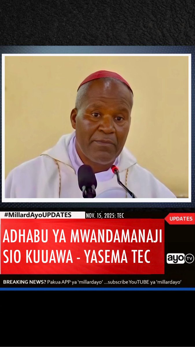 Baraza la Maaskofu Katoliki Tanzania (TEC) kupitia kwa Rais wa Baraza hilo na Askofu wa Jimbo Katoliki la Lindi, Mhashamu Wolfgang Pisa limesema kuandamana ni haki ya raia kama njia ya kufikisha ujumbe au malalamiko ikiwa njia ya mazungumzo imeshindikana cha msingi yawe