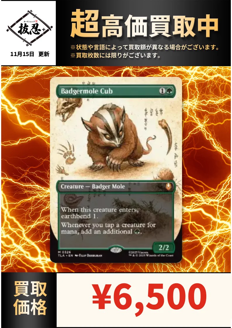 カードショップ抜忍 X:ssä: ”《アナグマモグラの仔/Badgermole Cub