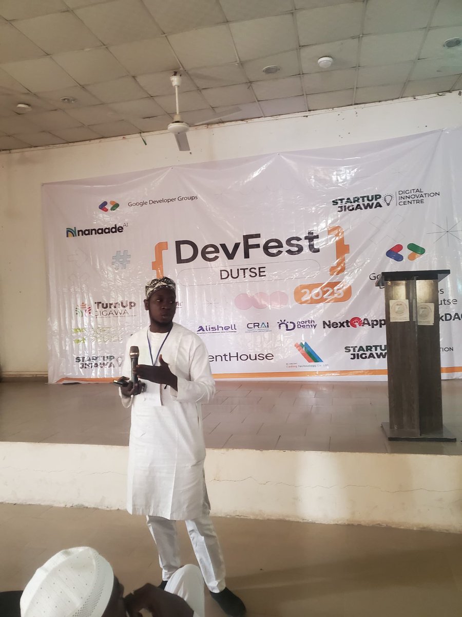 abdallah_il2's tweet image. *Opening the floor with purpose! 🎤 Our first speaker, Mubarak Daha*, is diving deep into the power of *Civic Tech* — showing how technology can drive transparency, accountability, and real impact in our communities. 

 #DevFest2025 #CivicTech #TechForGood #BuildWithCommunity