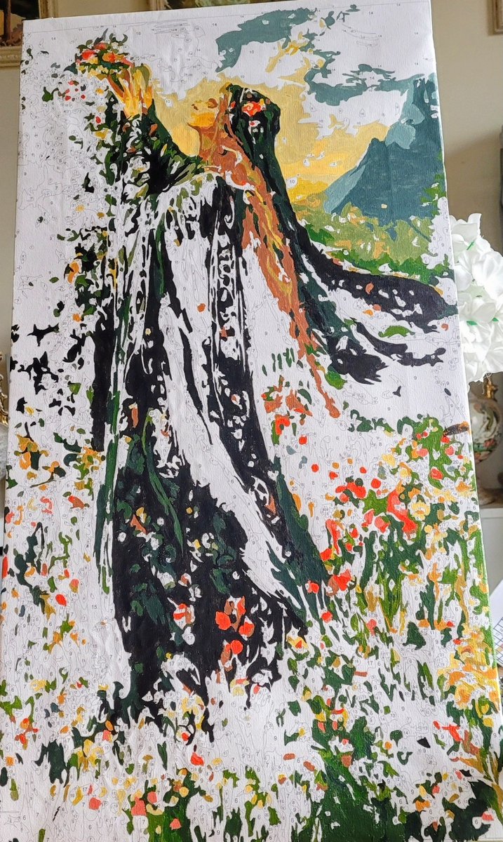 esp8687's tweet image. New painting by numbers, it&apos;s a bit of a devil being 65cms x 35cms 🙄