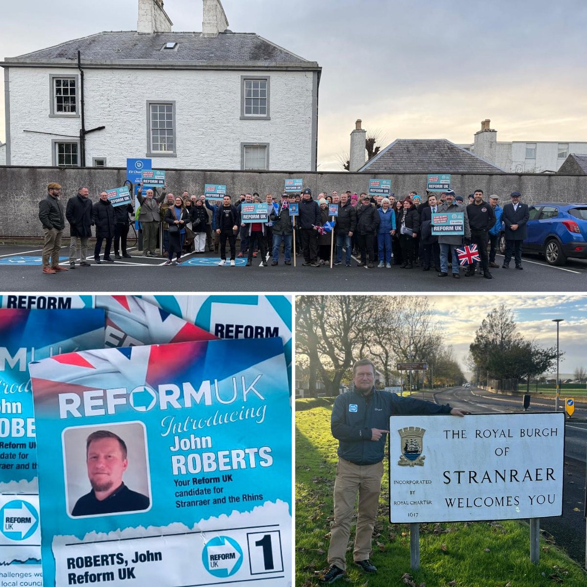 Campaign day in Stranraer supporting our excellent candidate John Roberts, it’s the last weekend before the by-election on Thursday 20th November 🏴󠁧󠁢󠁳󠁣󠁴󠁿

Vote Reform ➡️ Get Refom
