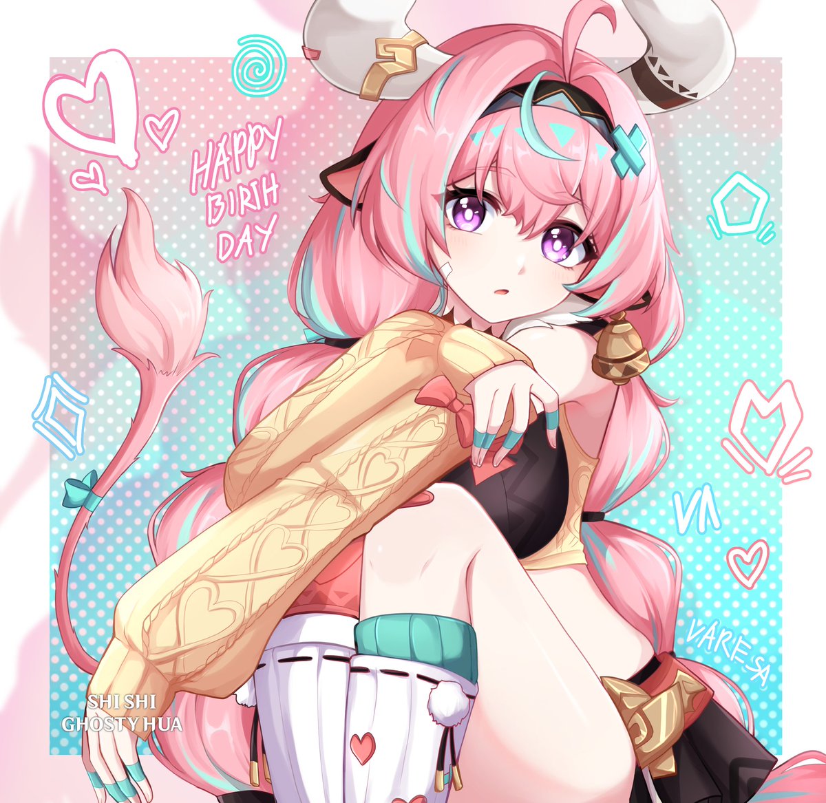 HAPPY BIRTHDAY VARESA! 
Sharing my own fanart of my main 💟
#GenshinImpact #fanart #Varesa