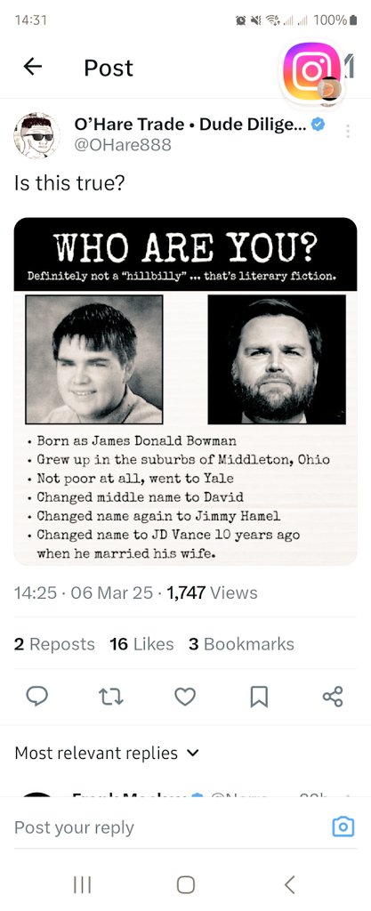 SOLVE53394692's tweet image. @VP Lied  Disabled Veteran  #USARMY🎂 250 Anniversary  Behind National&quot;No Kings&quot;Rally #VVAmerica #AmericaLegion #DAVHQ 🪖🎖Lost all Respect  #CIADirector #CIA🔐Down 3/2021 ✈️ IA NH SC Exposed @VP #POTUS🎖#SusieWiles🎖#TheDemocrats
#platform Unethical #GOP🇺🇸🌎👀 #LoganPaul⬇️ polls