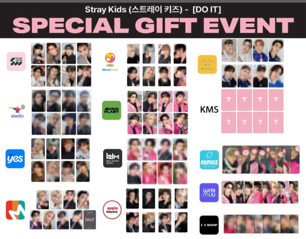 StrayKids サウンドウェーブ ヨントン トレカ7名(Felix以外) Stray Kids ［DO IT］ 店舗特典まとめ📝 - Soundwave - Aladin - Yes24