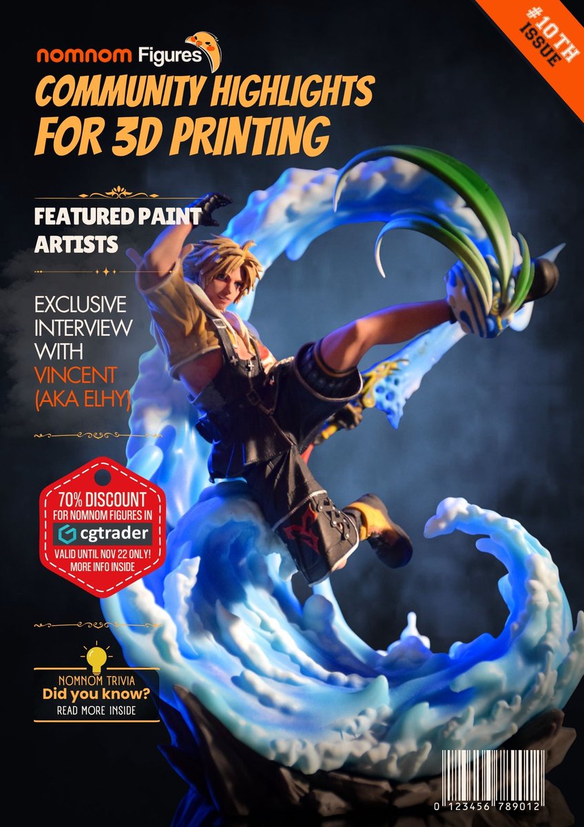 NomnomFigures's tweet photo. 🌊 NomNom Magazine: Issue #10 – Journey, Brushes, and Summons

⚔️ 70% off models
🎁 Free STL for featured artists!

Read more: https://t.co/3KLST6r7x3
#game #anime #resinprint #3dprint https://t.co/QgwMVzc0uG