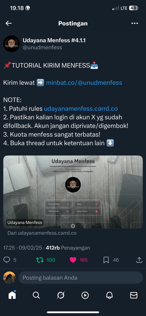 whozkael's tweet photo. @unudmenfess done admin @whozkael @n0ttyourbae https://t.co/B7MhZA4BG7