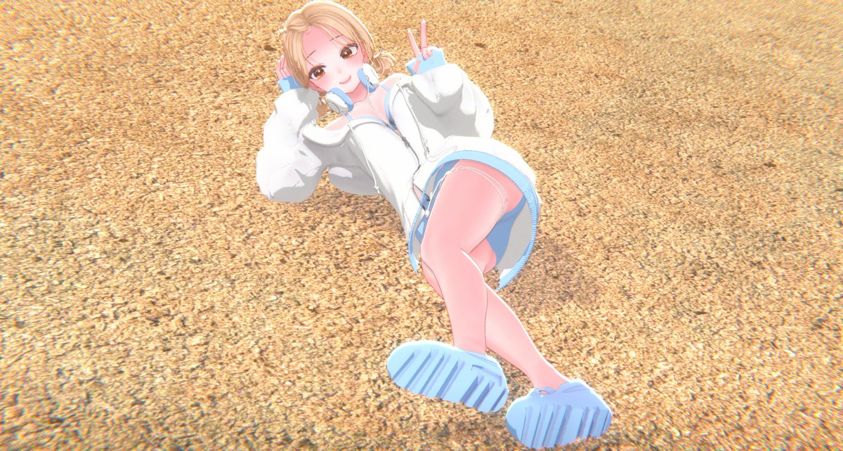 Binz_098's tweet image. 나비_사과머리💛
#나비 #NiloToon #MagicaCloth2 #Warudo