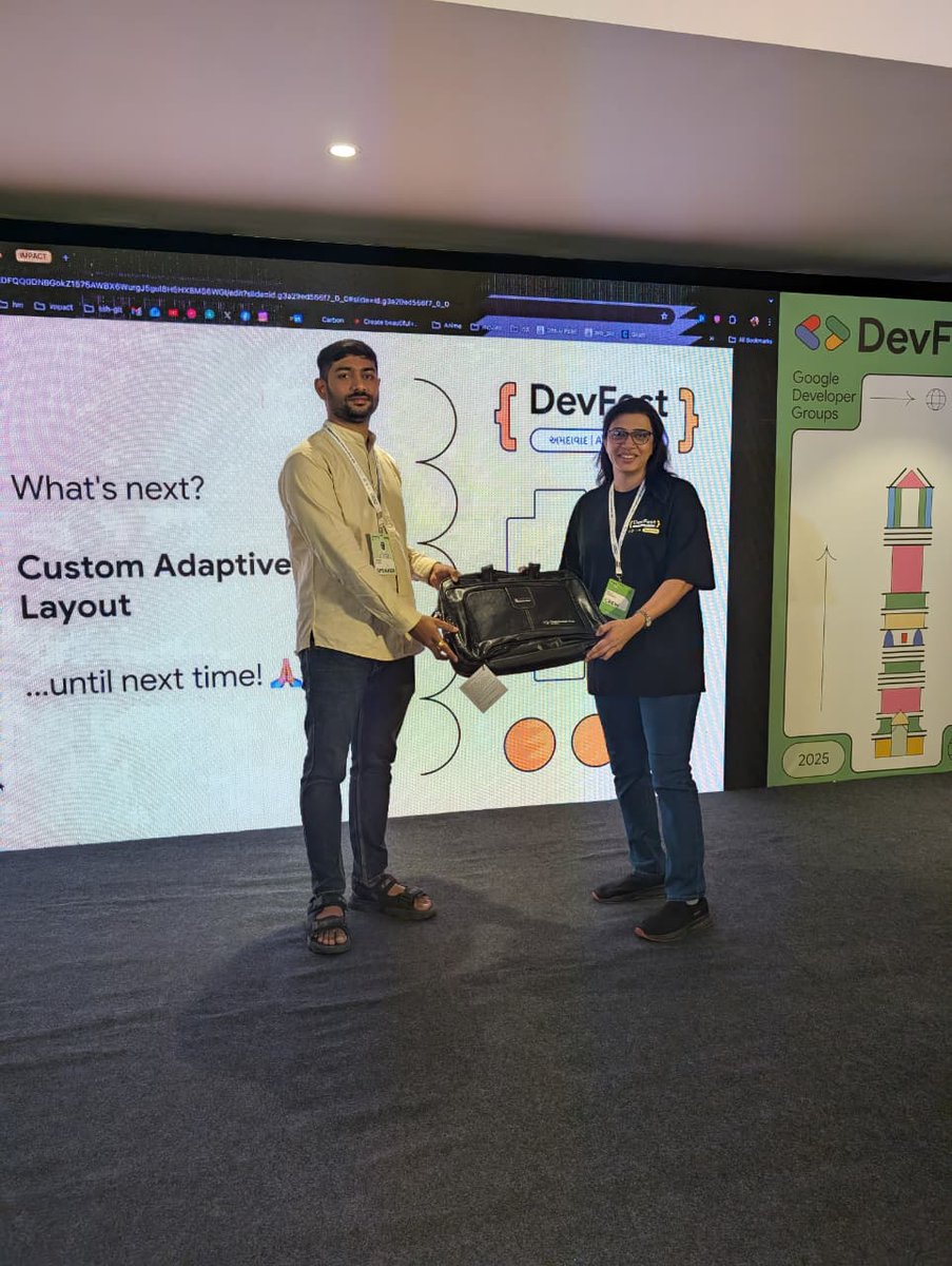 GDGAhmedabad's tweet image. Were you part of @deardhruv session on Adaptive Layouts?

Tell us, What’s your biggest challenge when designing for large screens today?

Let’s discuss how Android 17 changes the game.
#Android17 #DevFestAhm