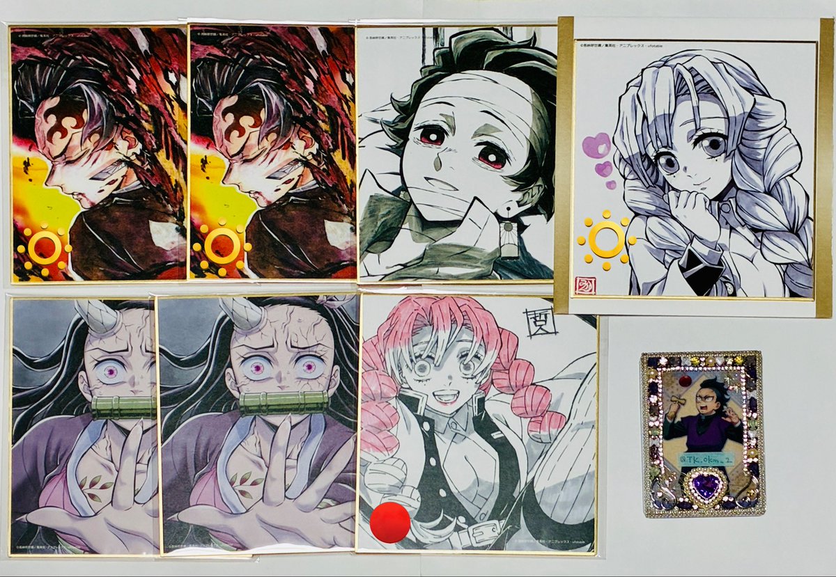 鬼滅の刃　コラボDINING　複製ミニ色紙　9枚 譲渡]鬼滅の刃 刀鍛冶の里編 複製ミニ色紙 第1弾 第4弾 コラボDINING