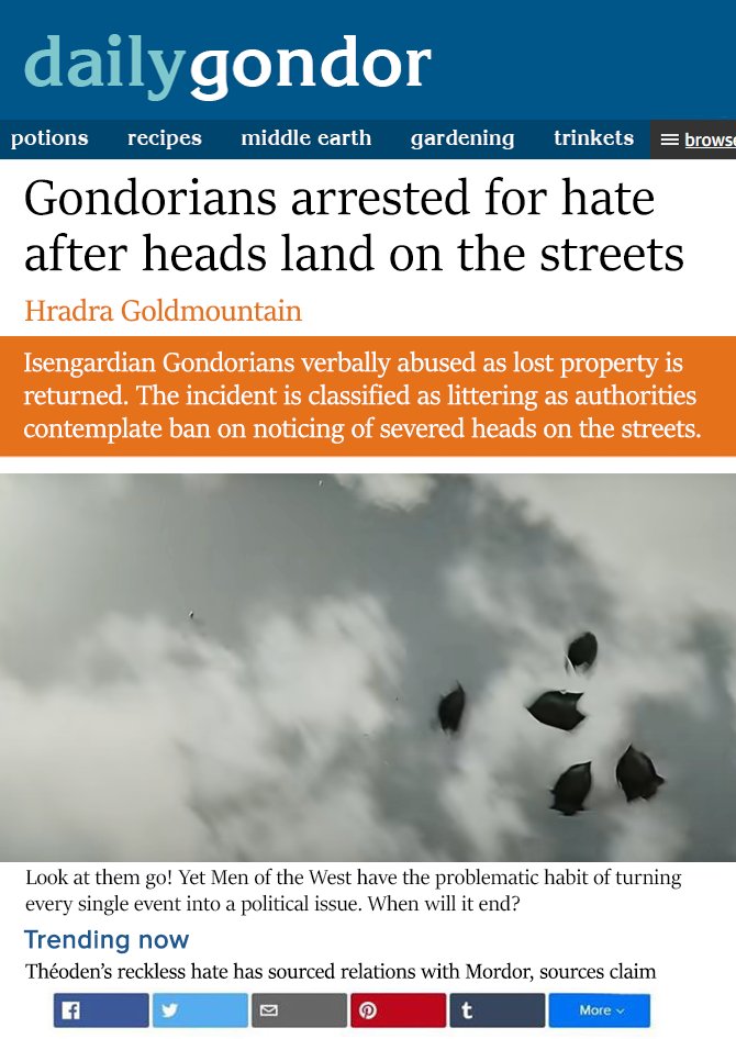 Daily Gondor 📰 (@dailygondor) on Twitter photo 