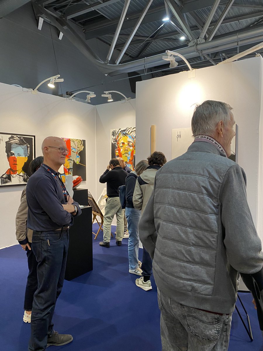 david_jamin's tweet image. Merci aux premiers visiteurs du salon Art3f de Mulhouse où nous sommes durant tout le week-end sur le stand de la Galerie ATO qui présente les œuvres (toiles et papiers!) de David et de Lola