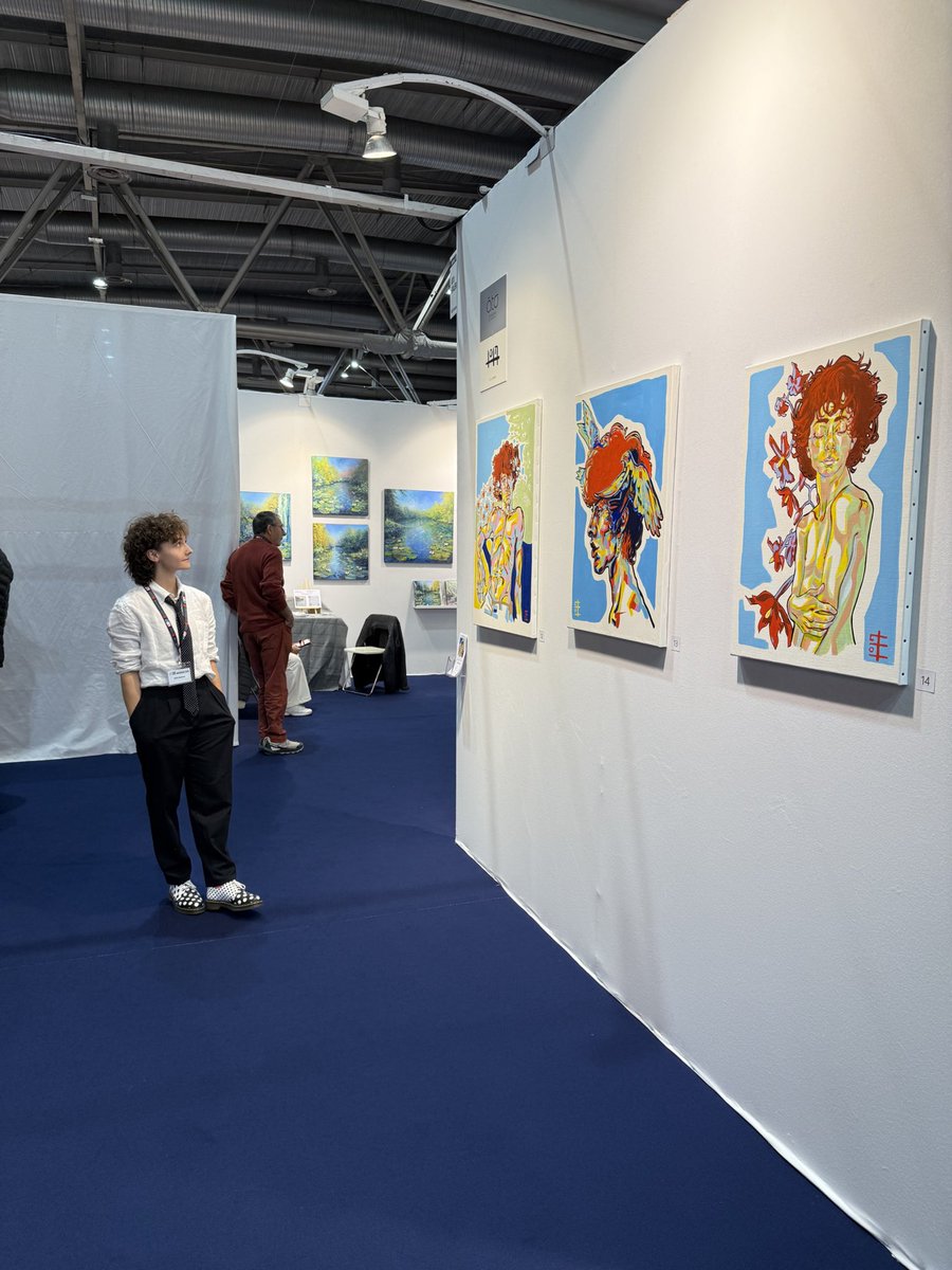 david_jamin's tweet image. Merci aux premiers visiteurs du salon Art3f de Mulhouse où nous sommes durant tout le week-end sur le stand de la Galerie ATO qui présente les œuvres (toiles et papiers!) de David et de Lola