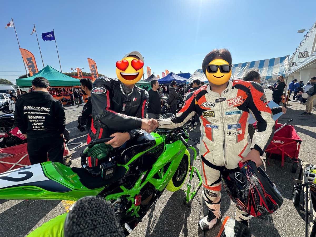 今回は仲間のピットクルーでの参加でした！
ロードレースデビュー戦、無事完走&amp;ベストタイム更新！🥳
めちゃくちゃ楽しかったぜ！
#筑波TT