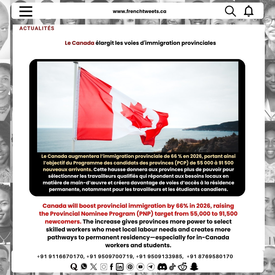 frenchtweets1's tweet image. 🇨🇦✨PNP pathways are set to open wider for skilled workers, students, and in-Canada applicants. A big win for future PR hopefuls!

#canadaimmigration #pnp #provincialnomineeprogram #canadapr #immigrationnews #canadanews #immigrationupdate #skilledworkers #canadaprprocess #move