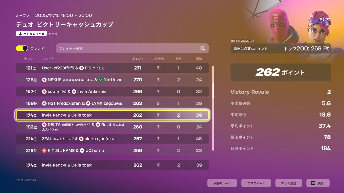 ラスマ初動死してめっちゃ怖かった😨😨
決勝🤑🤑🤑🤑