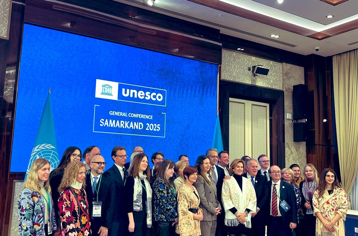 CKokkinakis's tweet image. At the @UNESCO #GeneralConference #TeamEurope had a great start with the new DG El-Enany.

We exchanged on how to best strengthen our cooperation on #HumanRights #WomenEmpowerment #SafetyOfJournalists. 

Looking forward to our partnership🇪🇺🇺🇳

#EUDiplomacy 
@eu_eeas 
@UNESCOEU