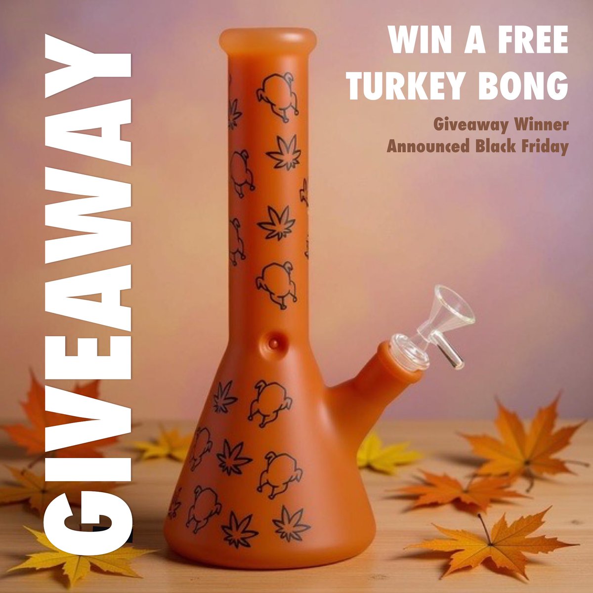 #Giveaway 🦃 Win a Turkey Bong

How to enter:
1. Follow <a href="/theweedbox/">The Weed Box</a> 
2. Like &amp; Repost this post
3. Comment “Stay stoney” when done
4. Giveaway closes + winner announced 11/26/25

• Unlimited Entries 
• Must be years of age 21+ to enter 
• Must reside within the United States