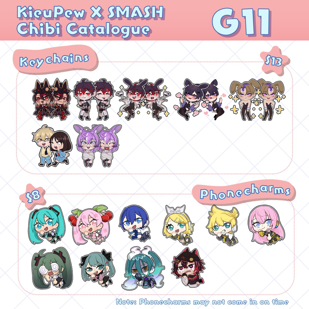 KieuPew's tweet image. WHOOOOOOO!!!

I&apos;ll be at the first ever Smash Chibi with my girlie

I&apos;m hosting 2 stamp rallies so stay tuned! (´ ∀ ` *)

If you&apos;re interested in preorders feel free to DM me and pick up at the con (≧◡≦)

#SmashChibi2025 #SmashChibi #SmashCon #Catalogue