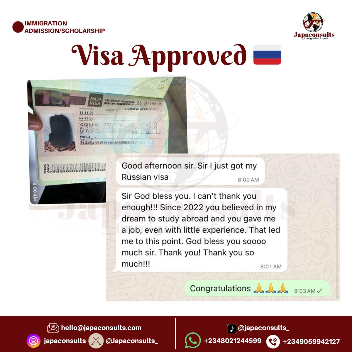 Oludeewon's tweet image. This one feels so personal. 

Anyone who genuinely knows me knows that I do not joke with the growth and personal development of everyone around me, including my staff.

During the previous application for Russia 🇷🇺, I made it 100% free for my staff (those who were interested).…