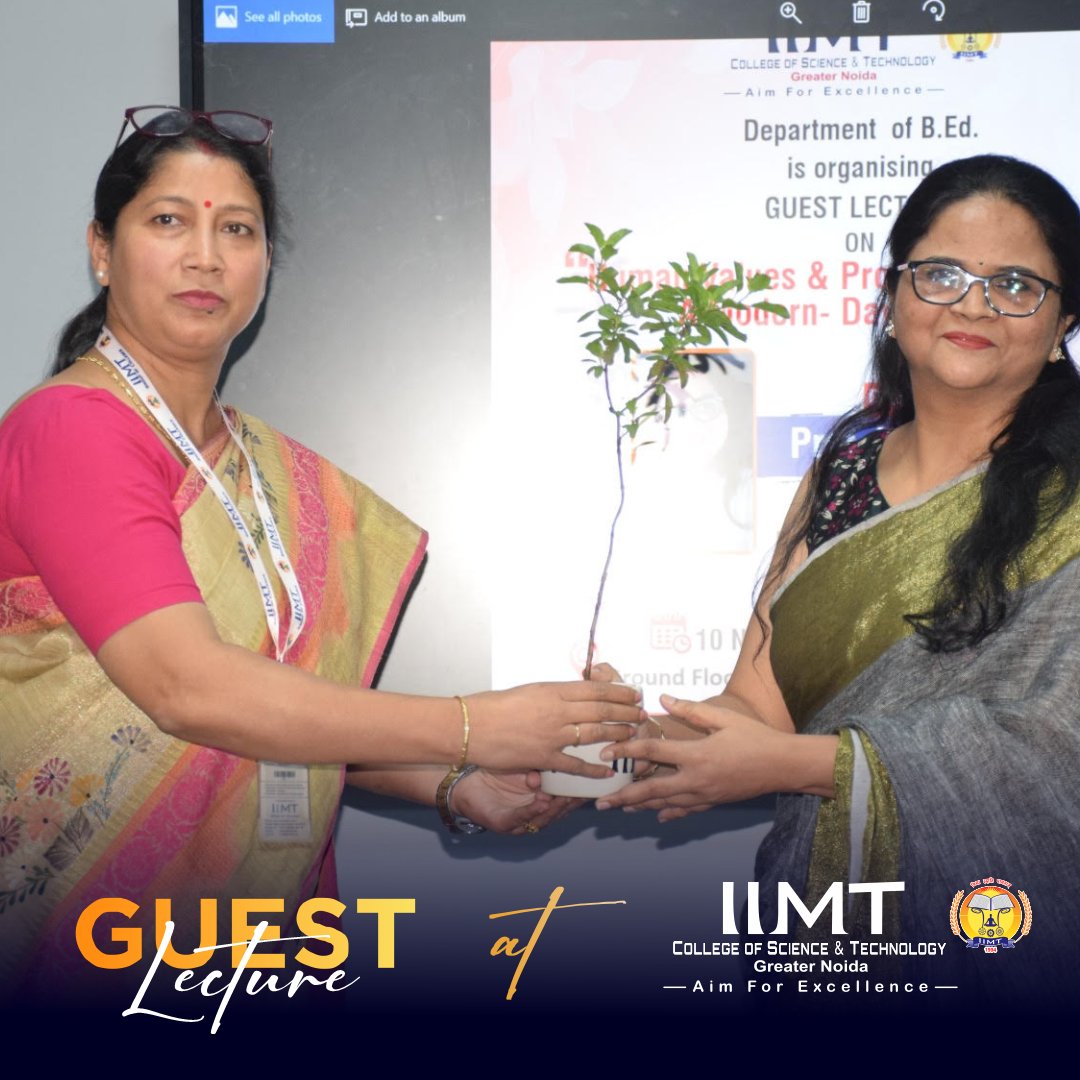 iimtnoida's tweet image. The Department of B.Ed. successfully organized an insightful Guest Lecture on “Human Values &amp;amp; Professional Ethics: A Modern-Day Necessity.”
A big thank you to our expert speaker for inspiring young minds!

#HumanValues #ProfessionalEthics #BEdDepartment #TeacherTraining