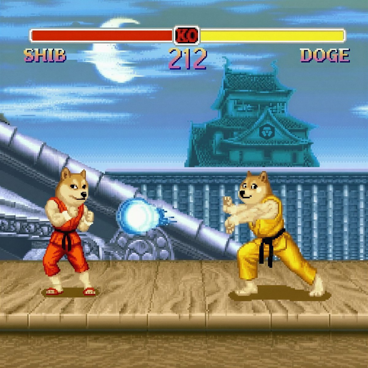 cryptocom's tweet image. Choose your fighter #DOGEArmy #SHIBArmy