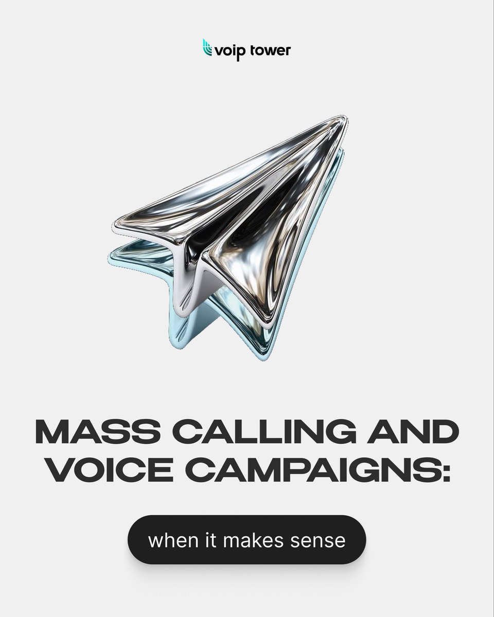 voiptower's tweet image. 📞 Mass Calls = Smart Scaling!
VoipTower automates outbound calls so your team saves hours ⏱ and reaches more clients.

In simple terms: You focus on deals — the system handles the dialing.
Key takeaway: More reach, less effort.

👉 Try it today!
#voiptower #TelecomSolutions