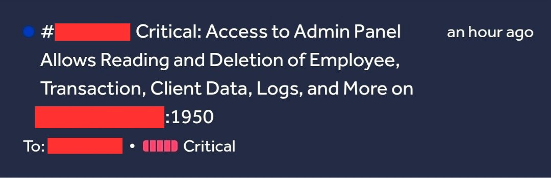mooo_sec's tweet image. Admin Panel Access Scenario I Found

• During recon I found a domain with an empty main page
• Port scan showed 1950 open
• Visiting example.com:1950 revealed an admin login
• Default creds worked and gave full admin access

#CyberSecurity #BugBounty #bugbountytips
