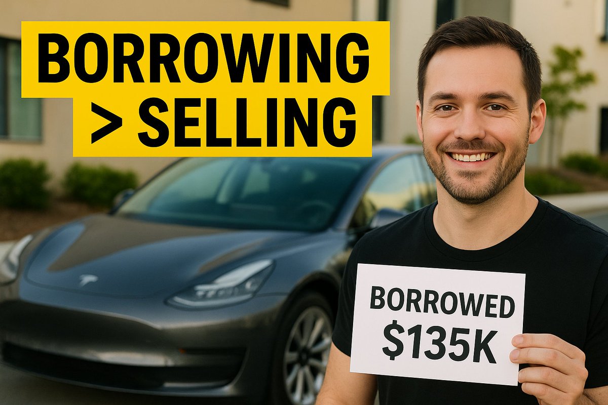 Hot take 🔥;

Borrowing against your crypto can make you richer than selling it.

Let’s say you’ve got $150K worth of ETH.
You could:

❌ Sell it, pay taxes, and lose exposure to future price gains.

✅ Or borrow $100K against it on <a href="/AltitudeFi_/">Altitude</a>, buy something real (like a