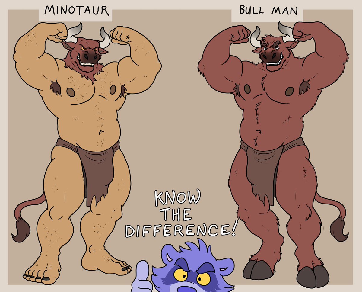 Everyone keeps mixing them up! I swear if I meet another "minotaur" with hooves I'm going to have words with the originators of whatever setting I'm in!