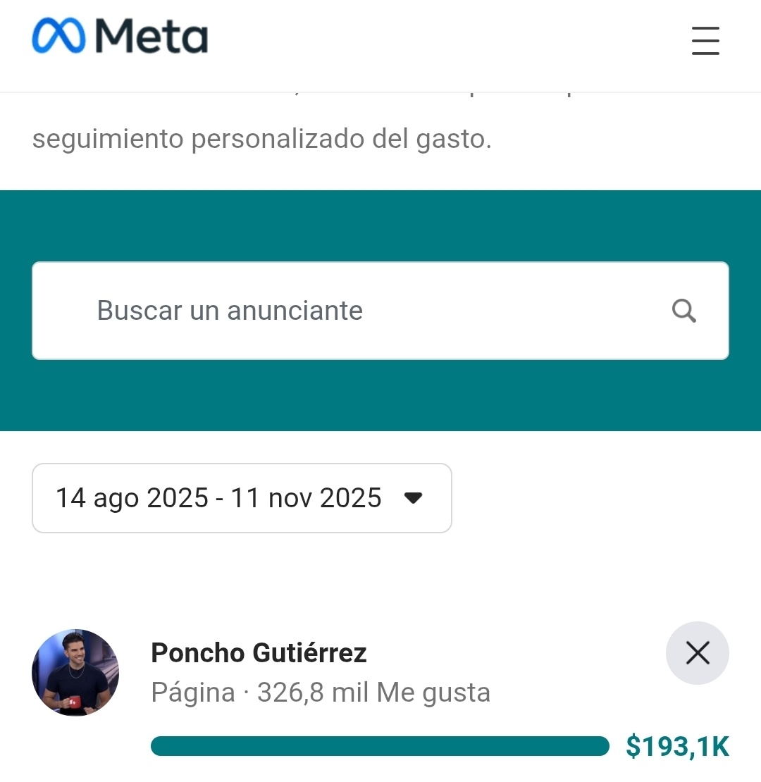 El influencer organico pro 4T <a href="/PonchoGutz/">Poncho Gutiérrez</a> célebre por su ignorancia, ha pagado casi 200 mil pesos en los últimos 3 meses por posicionar sus post en Facebook.