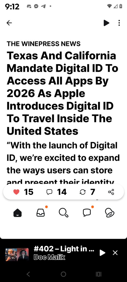 TEXAS &amp; CALIF MANDATE DIGITAL ID TO ACCESS ALL APPS BY 2026 AS APPLE INTRODUCES DIGITAL ID TO TRAVEL INSIDE THE US

State of TX laws, eff 01/26, are more restrictive than CA's!

Req for ALL apps, even "G" rated ones.

Welcome to the beasts digital prison!

open.substack.com/pub/thewinepre…