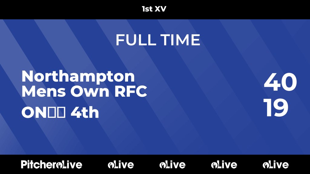 FULL TIME: Northampton Mens Own RFC 40 - 19 ON’s 4th
#NORONS #Pitchero
pitchero.com/clubs/northamp…