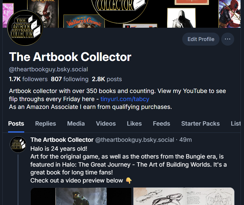 theartbookguy's tweet photo. Reminder that I'm also on 🦋!
While I'm still active here, a shift in the algorithm has become problematic for many, including myself. My other platforms continue to grow though which is great and engagement on the website is doing well! https://t.co/aNJCwETMna