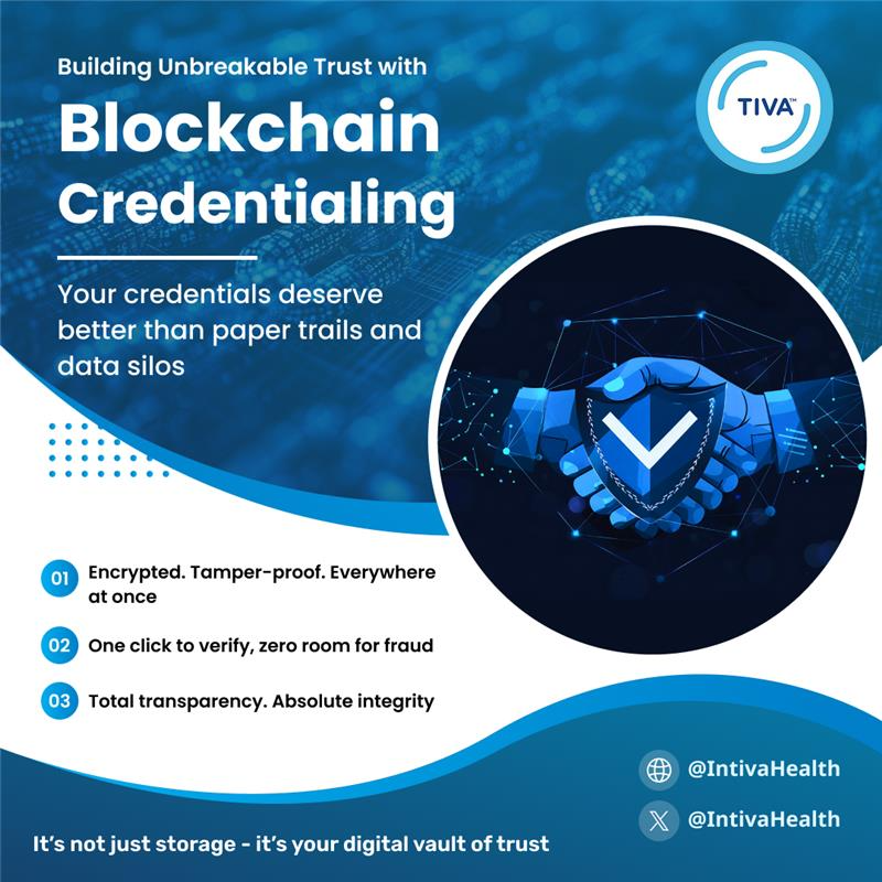 IntivaHealth's tweet photo. Your encrypted, tamper-proof digital vault of trust. 🔐✨ https://t.co/Rv5F3PisdB