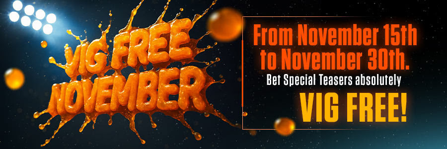 🔥 VIG FREE NOVEMBER is back! 🔥
Sign up with <a href="/SpookyExpress/">Spooky Express</a>  + promo code Spooky at <a href="/BetNowSports/">BetNow.EU</a> 
 
👉 tinyurl.com/j2ydfpen

From Nov 15–30, Spooky and BetNow is offering Special Teasers with ZERO VIG.
No juice. No cut. Just straight-up value.
Perfect time to build your