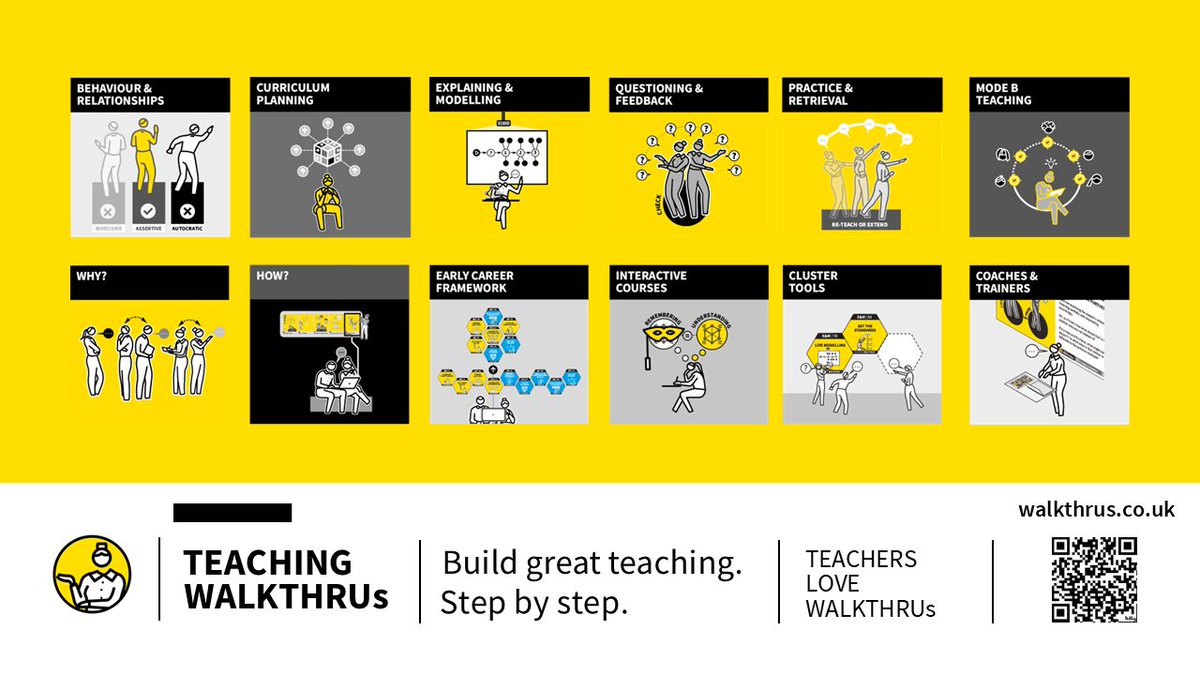 WALKTHRUs_5's tweet image. Ever felt that your professional development or coaching resources are fragmented? In the WalkThrus’ Resource Hub they are all in one place. Our 5 step structure of a WalkThru helps you to make professional development simple, accessible, and effective.
@WALKTHRUs_5 @teacherhead…
