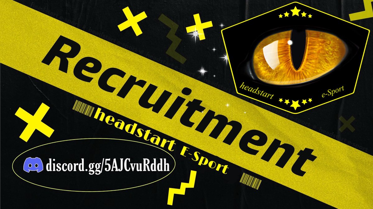 Headstart E-Sport sucht Verstärkung für TH18/2026📷  
Was du mitbringen solltest:

🇩🇪deutschsprachig
💪ambitioniert
🤝teamfähig
🏅Erfahrung im 5vs5 Turnier-Bereich 

Bewirb dich jetzt und zieh ein Ticket unter ⁠💂🏻
discord.gg/cBYhGzkPZ3