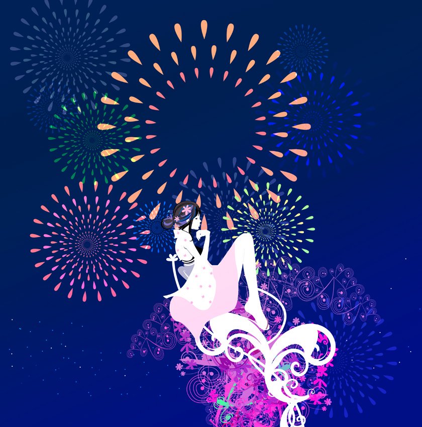 Post by かざあな on X: 夏の花火の絵