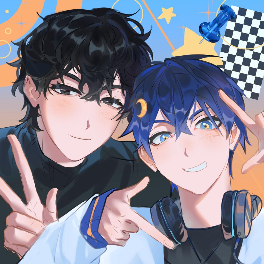 🐶🌙
I'm not sure if this drawing will become popular.... But I'll show you anyway TT