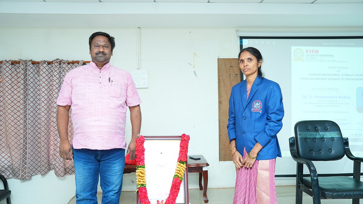 ksrmceofficial's tweet image. On the occasion of International Science Day, the department of H&amp;amp;S organized a guest lecture on “Science Milestones-A Great Journey from an Ancient Science to the Modern Science” 

#internationalscienceday #scienceday #guestlecture #ksrm #ksrmce #kandulagroups #engineering