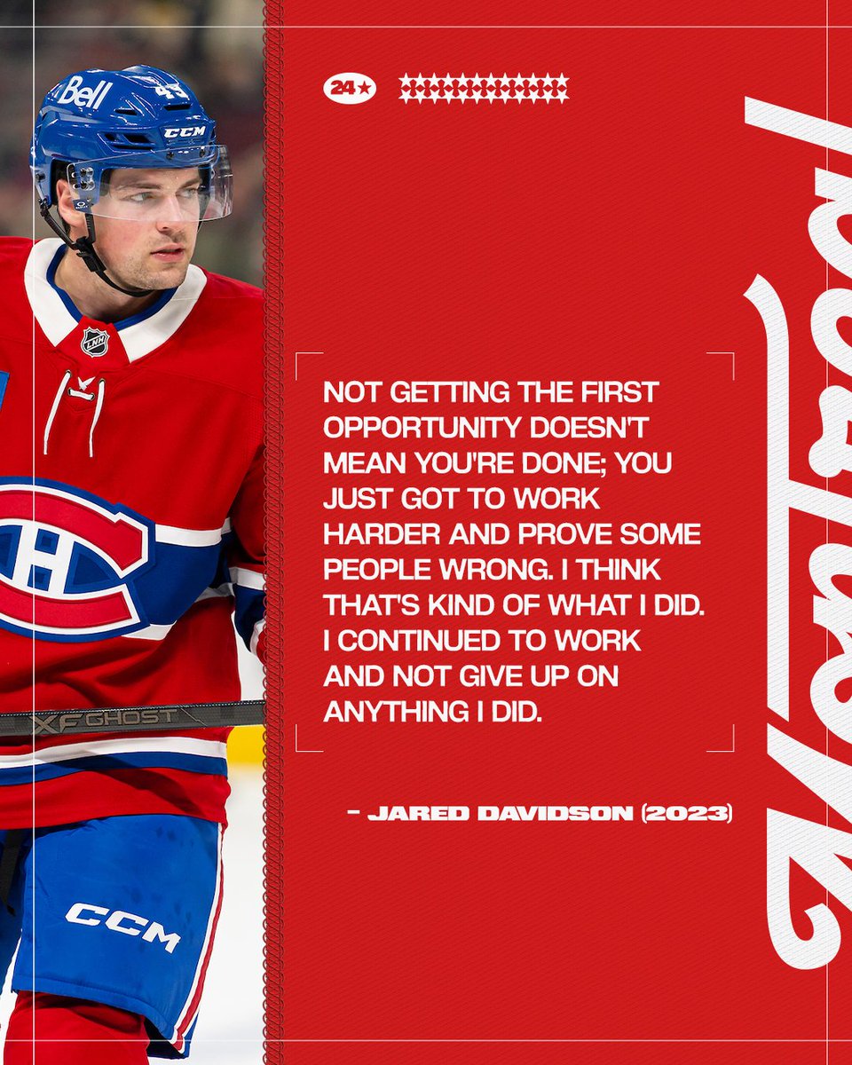 Ignoré trois fois au repêchage — une fois à celui de la WHL et deux fois à celui de la LNH —, il jouera ce soir son premier match avec les Canadiens

Undrafted three times, once in the WHL and twice in the NHL, tonight he plays his first game as a Hab

#GoHabsGo