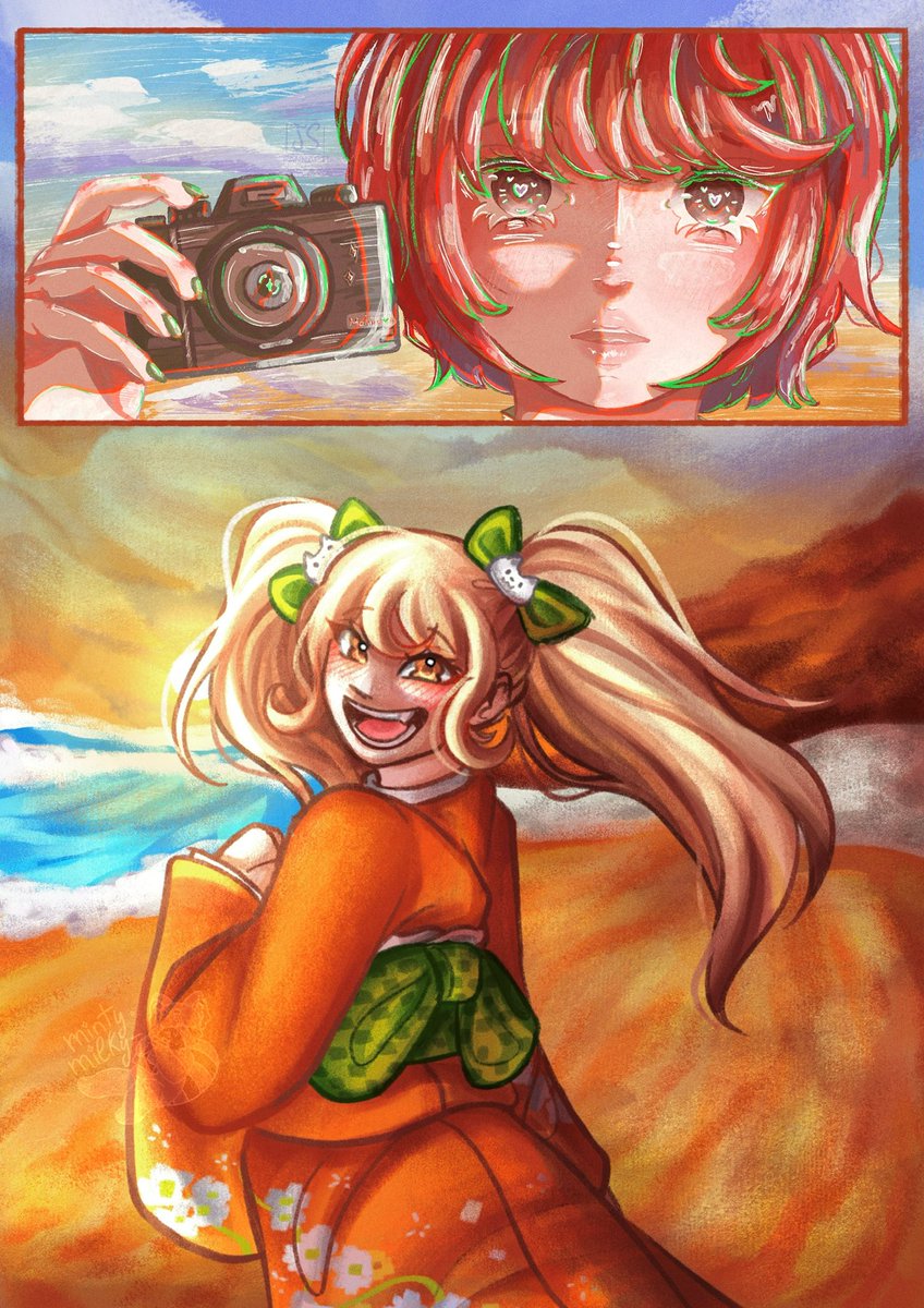 pannafti's tweet photo. Surprise! It’s been a long time since I drew something by Danganronpa and for me it’s an honor to have done it with @minty__milky ♡ we put a lot of love into this collab 🙂‍↕️ I hope it repeats it, my king! ★

#danganronpa #artcollab #danganronpav2 https://t.co/befcGtTp3k