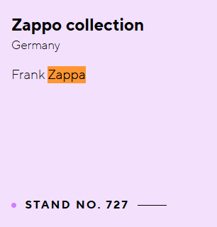 Op 'Mega Record &amp; CD Fair' in #DenBosch was er volgens programmaboekje handelaar gespecialiseerd in #FrankZappa.

Ik vraag: 'Verkaufen Sie auch Zappa auf CD?'.
Antwoord: 'Nein, leider nicht.'

Ik zag zo snel ook verder geen andere items v. Zappa op #lp of #dvd.

#Bijzonder