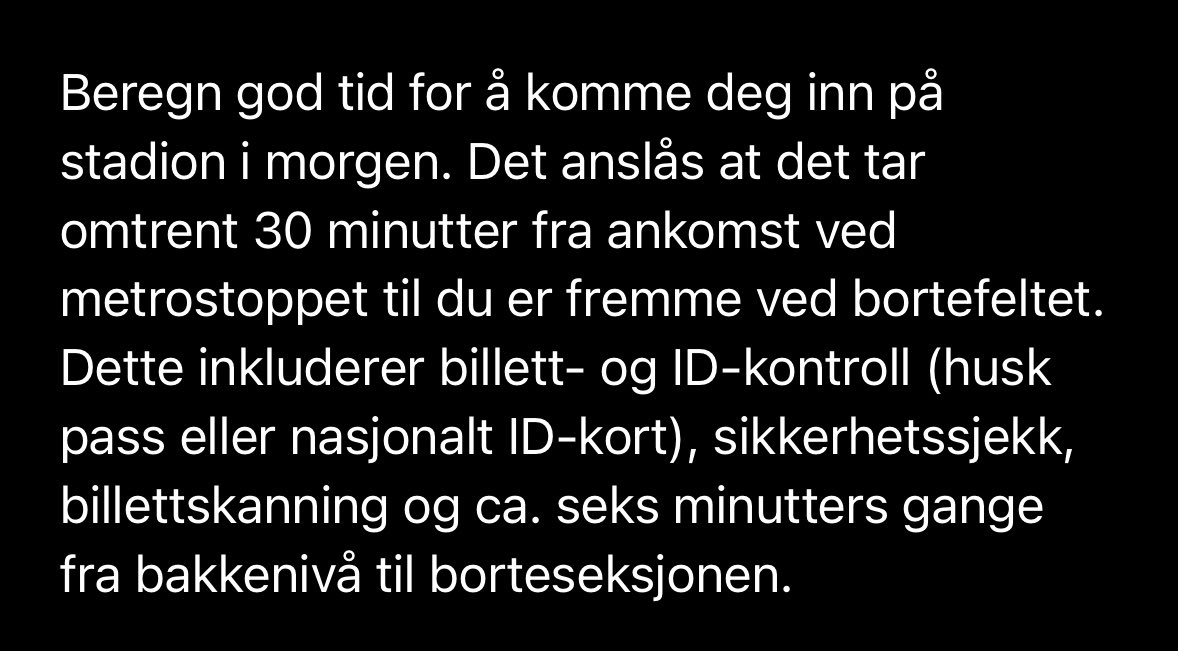 Viktig info til imorgen!