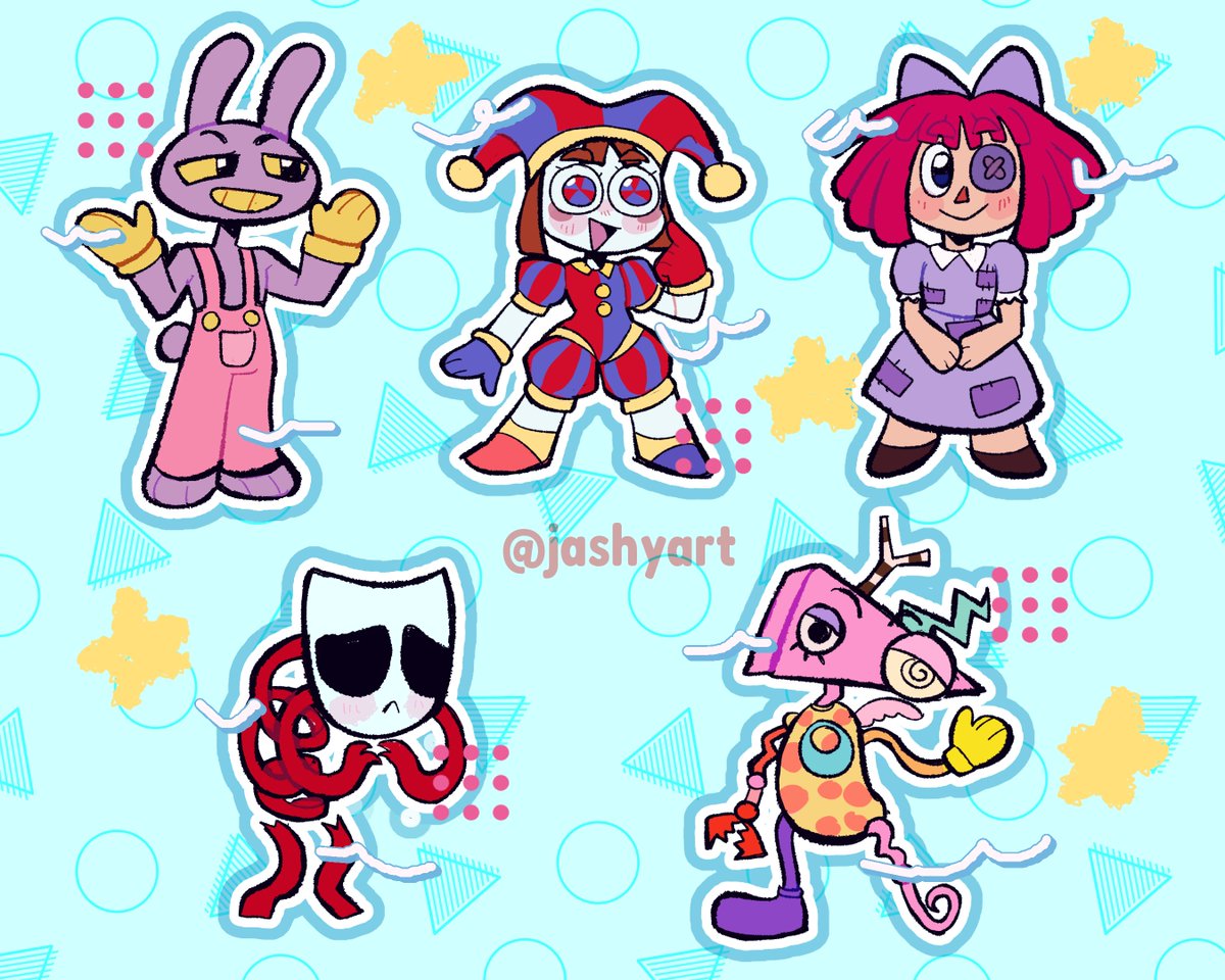 Drawn some characters from Circus Digital, showcasing style and creativity. #Fanart #CircusDigital