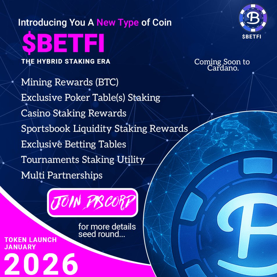 BetFicasino's tweet image. We are Happy to make this &quot;FIRST OF A KIND&quot; 
Huge🔥Announcement plus #CryptoGiveaway to make it enjoyable for all.

🎁 Engage to Win 100 $ADA worth of #BETFI👇

1⃣ Follow @BetFicasino 
2⃣ ❤️ + 🔄 &amp;amp; Tag Friends
3⃣ Join Private Round discord.gg/9Q2KDU8fXv

*depending on the…