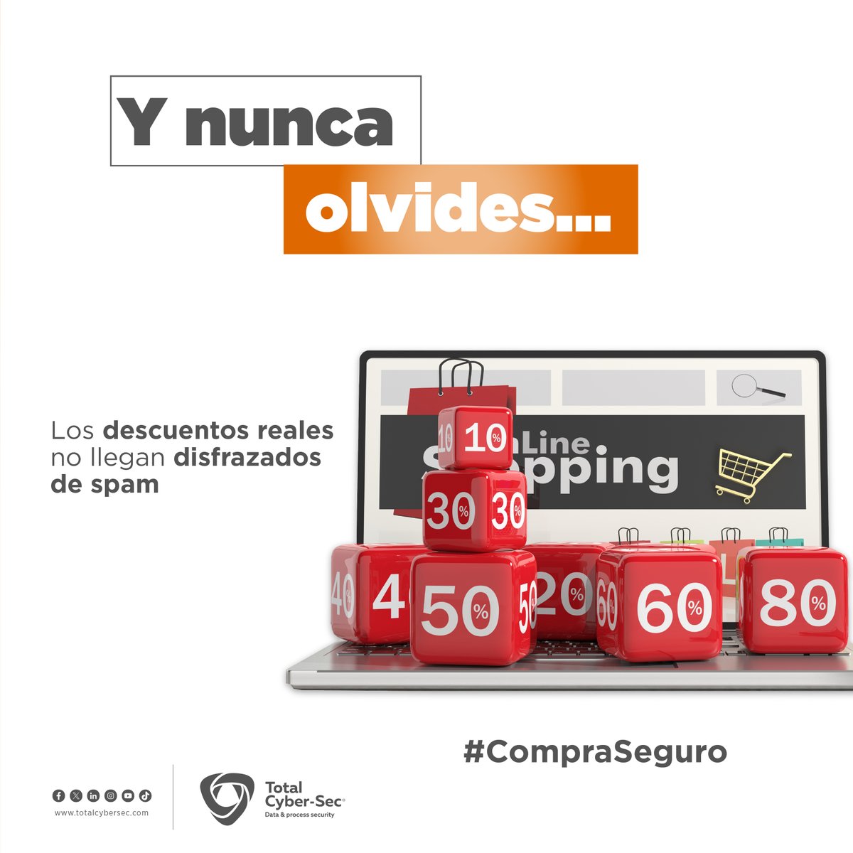 totalcybersec's tweet image. 👻 En esta temporada de ofertas, algunos “descuentos” vienen con truco.
Verifica antes de comprar y evita los sustos #Digitales. 💻
Recuerda seguirnos en nuestras redes sociales para más consejos de #Ciberseguridad.
 #Cybertips #TotalCyberSec