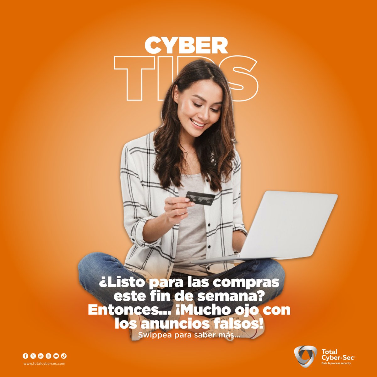 totalcybersec's tweet image. 👻 En esta temporada de ofertas, algunos “descuentos” vienen con truco.
Verifica antes de comprar y evita los sustos #Digitales. 💻
Recuerda seguirnos en nuestras redes sociales para más consejos de #Ciberseguridad.
 #Cybertips #TotalCyberSec