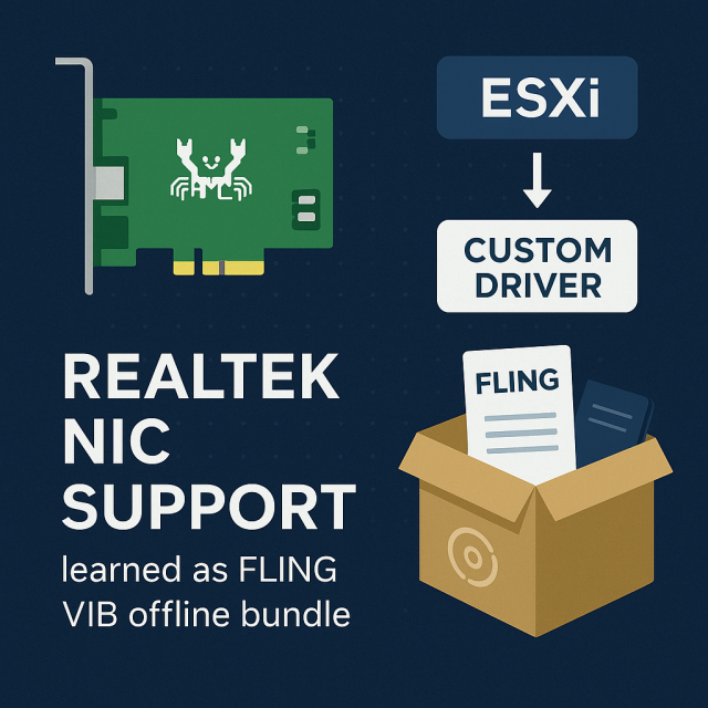 Realtek NIC Finally Arrives for ESXi: A New Boost for Homelab Enthusiasts - GiovanniDominoni.it dy.si/bAnsUr
