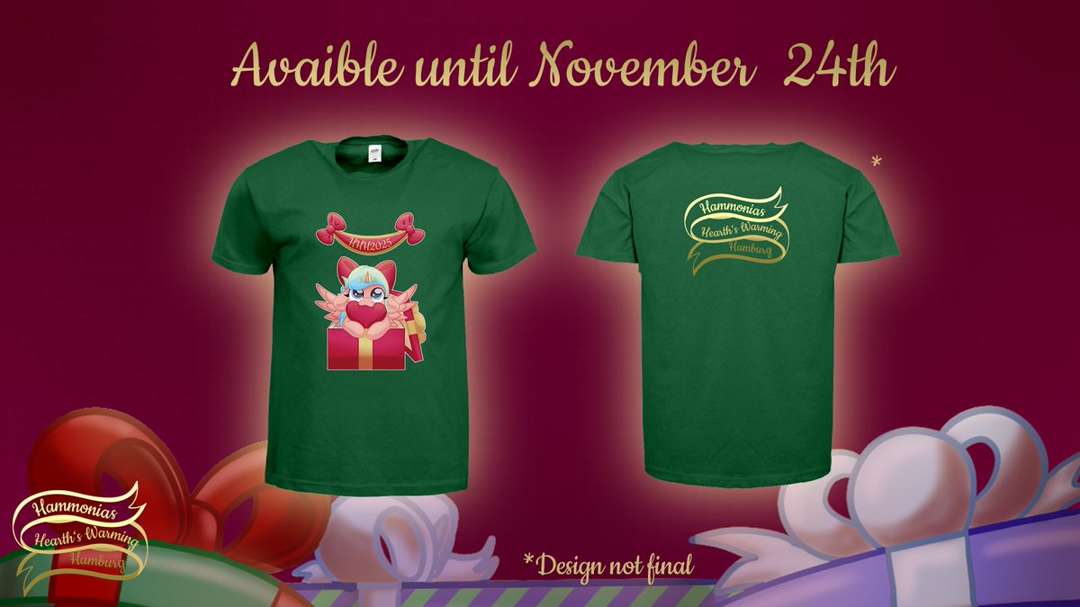 Alert: we are approaching a deadline. 

If you're still considering picking up your own personal Hammonia Goodie for the event, you still have 5 days left to decide. 

You can order the T-shirt until the 24th of November.

pef-tickets.tickettoaster.de/events/1997-ha…